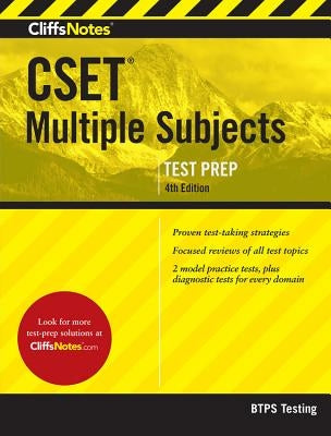 Cliffsnotes CSET Multiple Subjects: 4th Edition (Revised) by Btps Testing